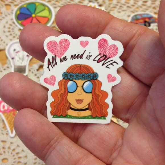 Stickers for cellphone, hydration bottles, etc. Hippie vibe - Picture 3 of 7